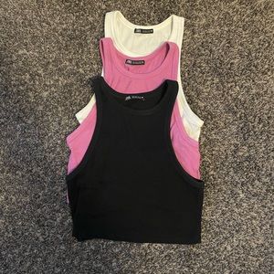 3 ZARA cropped tanks